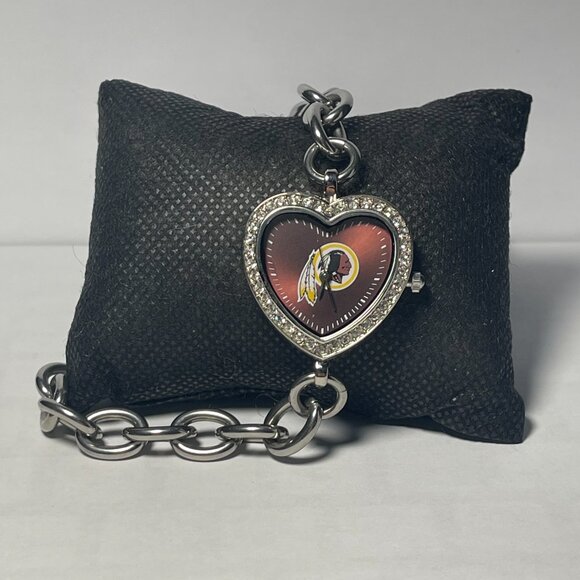 Washington Redskins NFL Heart Stainless-Steel Bracelet Watch by Game Time NEW - Picture 1 of 5